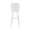 Armen Living Tandy White Faux Leather and Brushed Stainless Steel 30" Bar Stool LCTNBABSWH30 - alternate 8